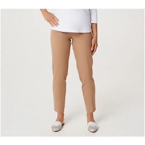 Isaac Mizrahi Live Pants Stretch Ankle Brown Hazel 30W Tall Women A382722